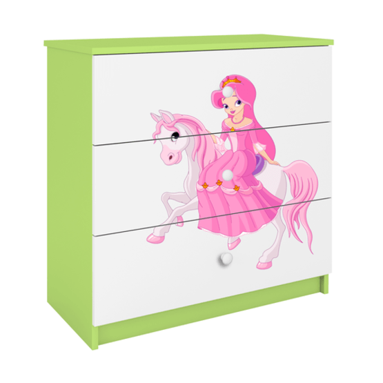 Kocot Kids Byrå - Babydreams Grön - Princess On Horse
