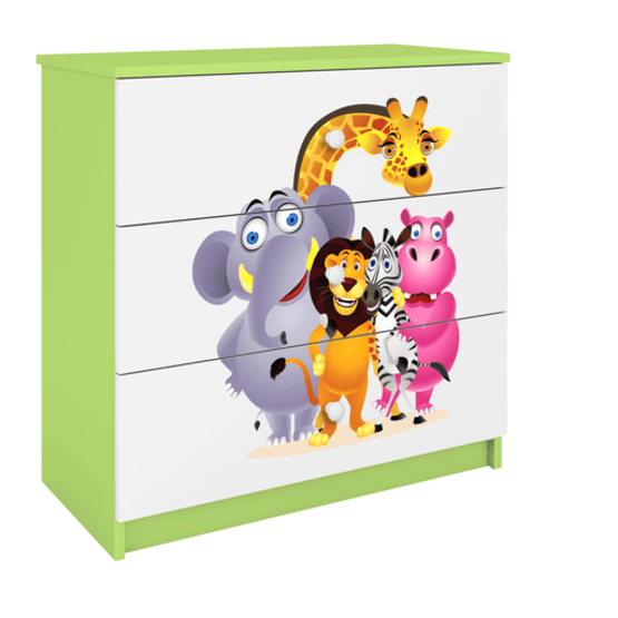 Kocot Kids Byrå - Babydreams Grön - Zoo