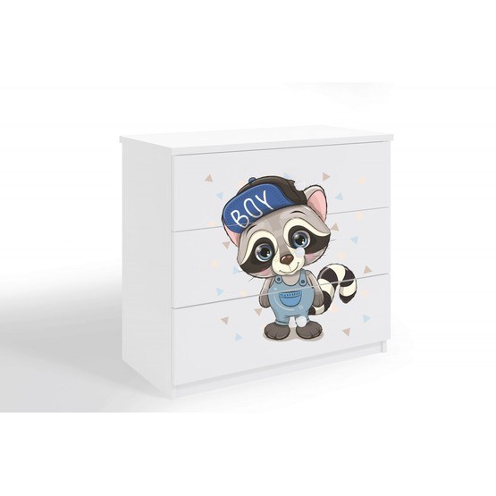 Kocot Kids Byrå - Babydreams Vit - Racoon