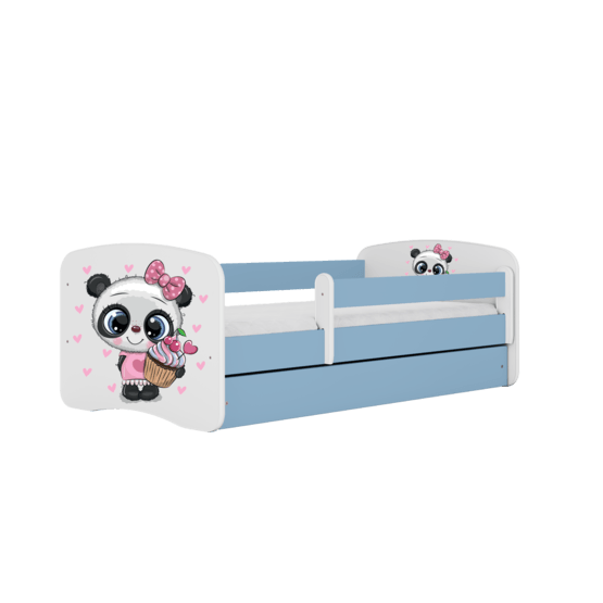 Kocot Kids Barnsäng – Babydreams Blå – Panda Med Låda Och Madrass 160×80 Cm