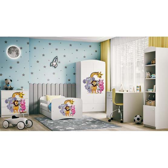Barnsäng - Babydreams Vit - Zoo 140x70 Cm
