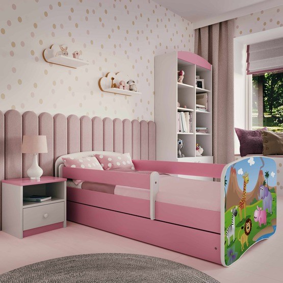 Kocot Kids Barnsäng – Babydreams Rosa – Safari 180×80 Cm