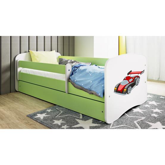 Kocot Kids Barnsäng – Babydreams Grön – Racing Car Med Låda 160×80 Cm