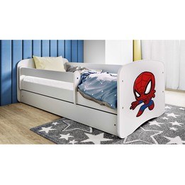 Barnsäng - Babydreams Vit - Spindelmannen 140x70 Cm