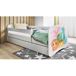 Barnsäng - Babydreams Vit - Små Dinosaurier 160x80 Cm