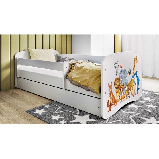 Barnsäng - Babydreams Vit - Djur 160x80 Cm