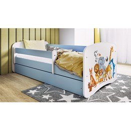 Barnsäng - Babydreams Blå - Djur 160x80 Cm