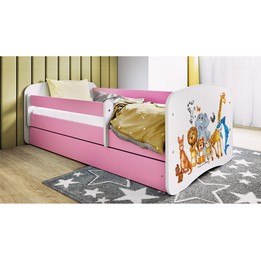 Barnsäng - Babydreams Rosa - Djur 140x70 Cm