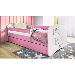 Barnsäng - Babydreams Rosa - Katt 160x80 Cm
