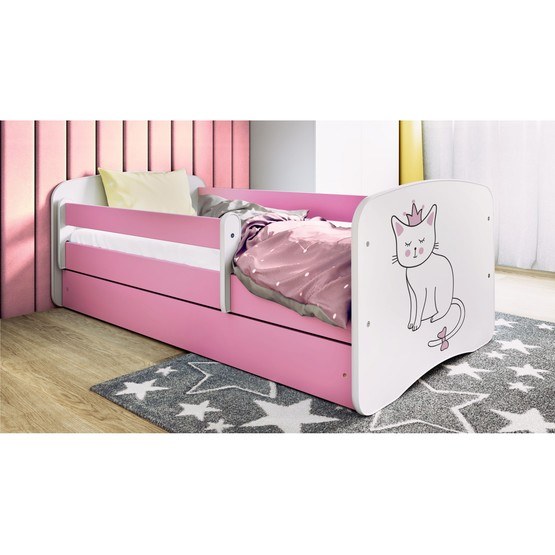Barnsäng - Babydreams Rosa - Katt 160x80 Cm