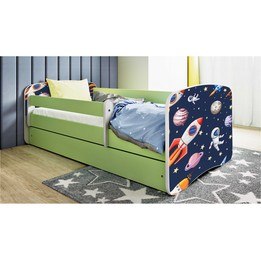 Barnsäng - Babydreams Grön - Cosmos 140x70 Cm