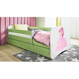 Barnsäng - Babydreams Grön - Prinsessa 140x70 Cm