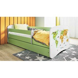 Barnsäng - Babydreams Grön - Karta 140x70 Cm