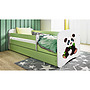 Barnsäng - Babydreams Grön - Panda 2 140x70 Cm