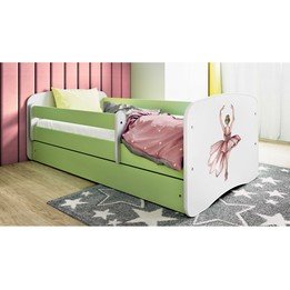 Barnsäng - Babydreams Grön - Dansare 140x70 Cm
