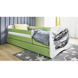 Barnsäng - Babydreams Grön - Sportbil 160x80 Cm