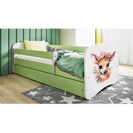 Barnsäng - Babydreams Grön - Bambi 160x80 Cm