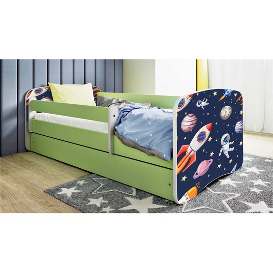 Barnsäng - Babydreams Grön - Cosmos 160x80 Cm