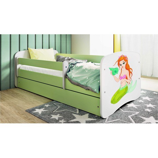Barnsäng - Babydreams Grön - Sjöjungfru 180x80 Cm