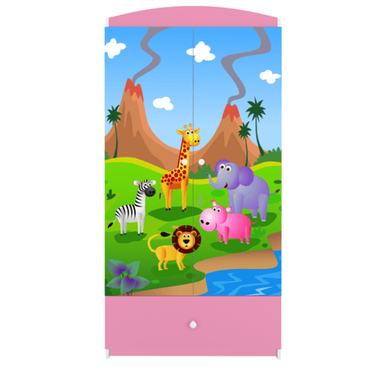 Kocot Kids Garderob Babydreams Rosa - Safari