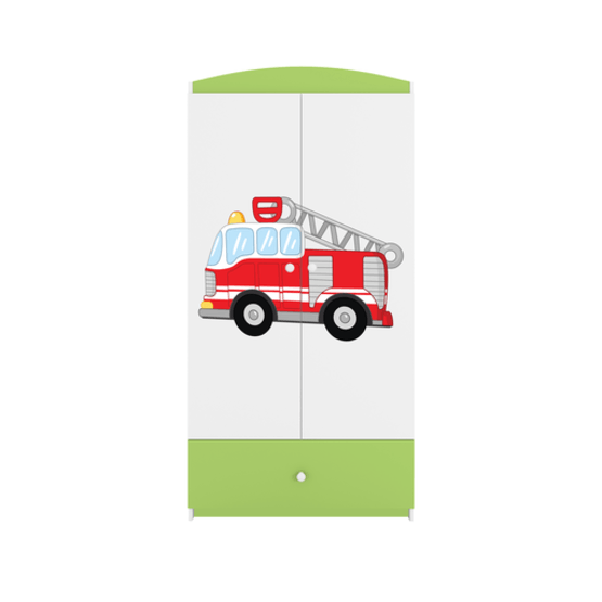 Kocot Kids Garderob Babydreams Grön - Fire Truck