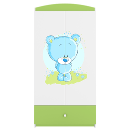 Garderob Babydreams Grön - Blå - Bear