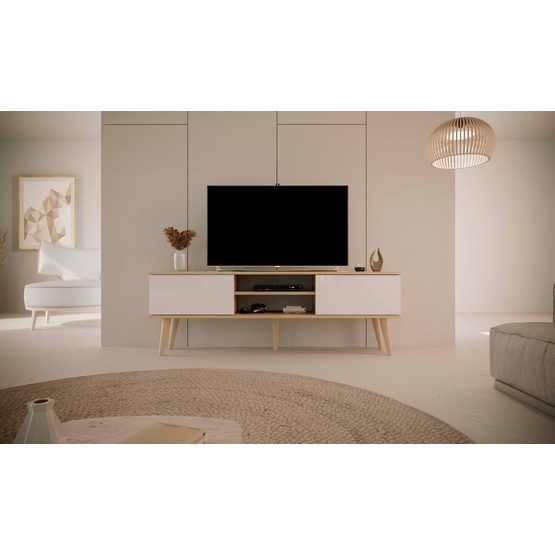 Kocot Kids Toronto - Tv Bänk 160 Cm Ek Och Vit