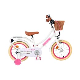 Volare - Barncykel - Excellent 14 Tum Vit - Fotbroms Med Cykelkorg