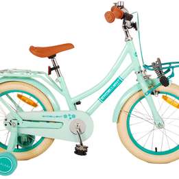 Volare - Barncykel - Excellent 18 Tum Grön - Fotbroms Med Pakethållare Fram