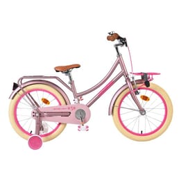 Volare - Barncykel - Excellent 18 Tum Matt Rosa - Fotbroms Med Pakethållare Fram