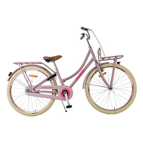 Volare - Barncykel - Excellent 26 Tum Rosa - Fotbroms Med Pakethållare Fram