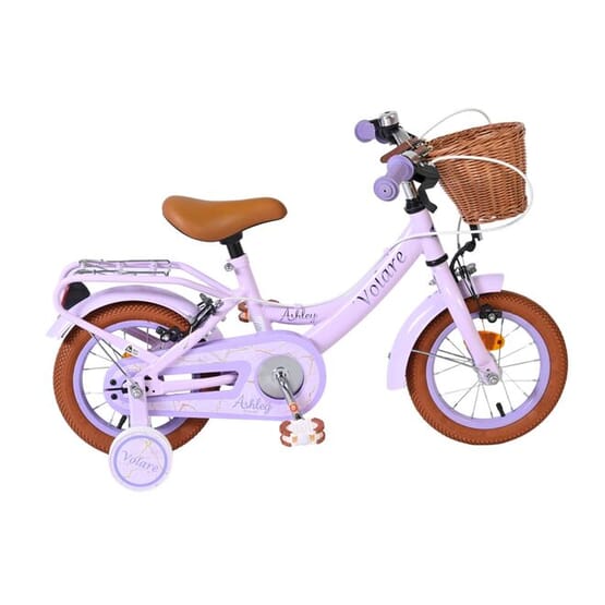 Volare - Barncykel - Ashley 12 Tum Mörk Rosa - Dubbla Handbromsar