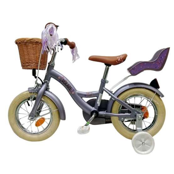 Barncykel Volare - Blossom 12 Tum Purple - Fotbroms