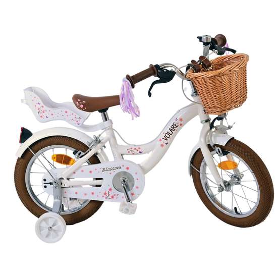 Barncykel Volare - Blossom 14 Tum White - Handbroms