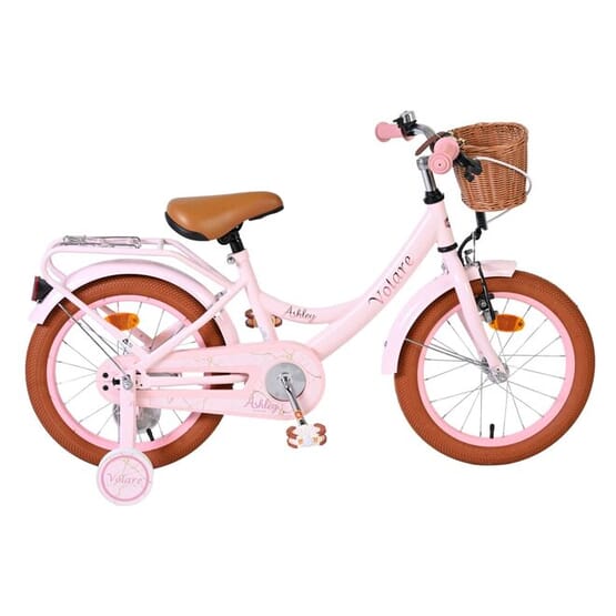 Volare - Barncykel - Ashley 16 Tum Mörk Rosa - Dubbla Handbromsar