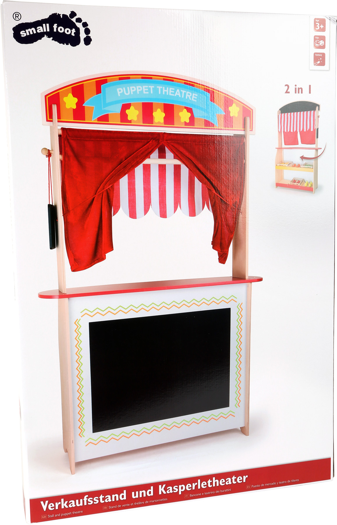 Small Foot Dockteater Fox Market Stall And Puppet Theatre