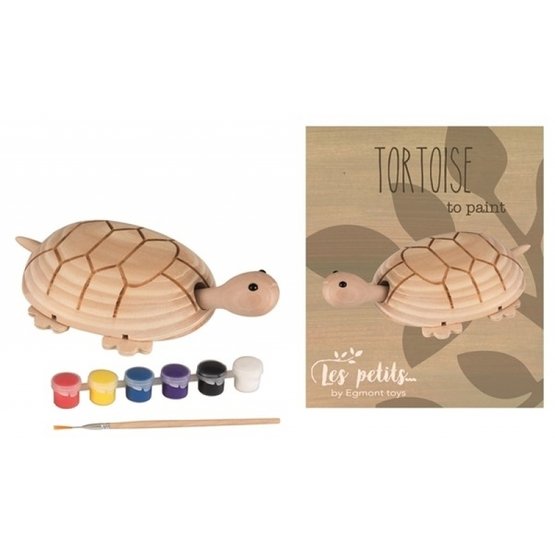 Egmont Toys - Sköldpadda I Trä Målarset