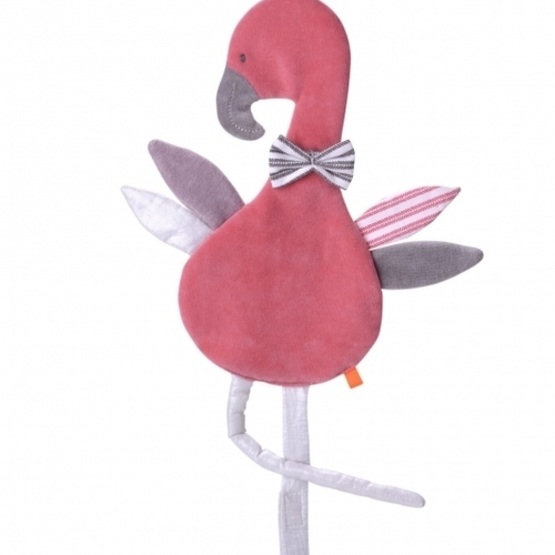 Kikadu Snutte Med Napphållare Flamingo
