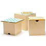 Kids Concept - Förvaringsbox 3 Set Med Spelbr