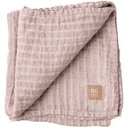 NG Baby - Linnefilt Dusty Pink + Ivory Stripe