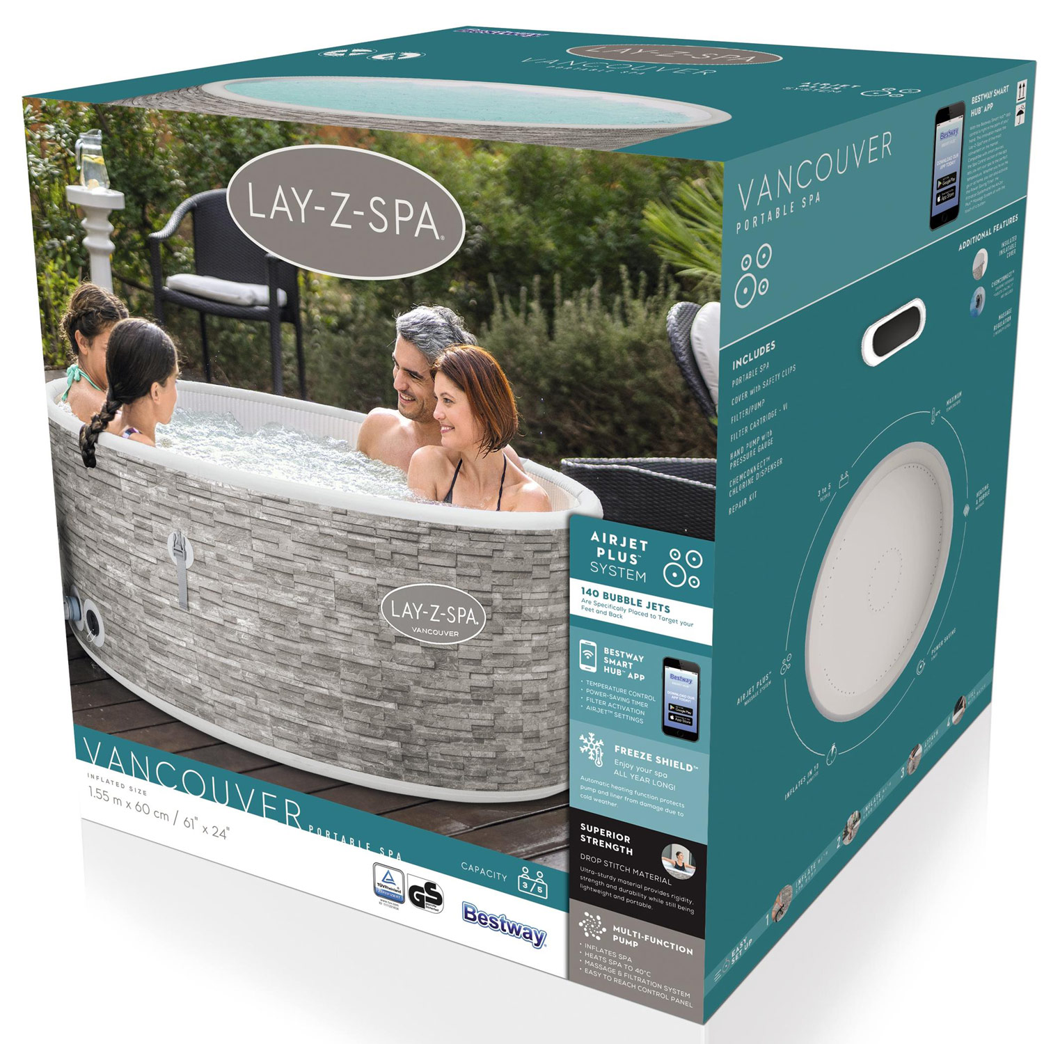 Bestway LayZSpa® Vancouver Airjet Pl