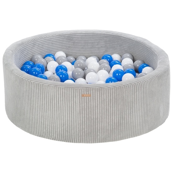 PQP Bollhav - 200 Bollar - Cordu Roy 90 Cm Grå/Vit - Bollar Grå/Blå
