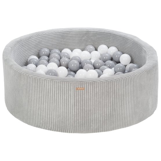 PQP Bollhav - 200 Bollar - Cordu Roy 90 Cm Grå/Vit - Bollar Grå