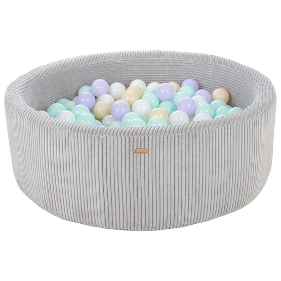 PQP Bollhav - 300 Bollar - Cordu Roy 90 Cm Grå/Vit - Bollar Lila/Cappuccino/Peach