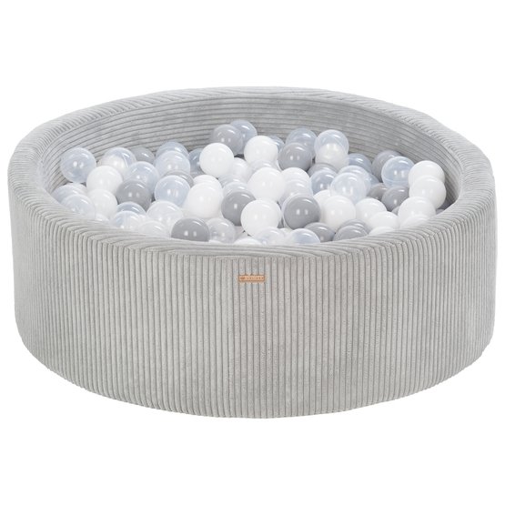 PQP Bollhav - 300 Bollar - Cordu Roy 90 Cm Grå/Vit - Bollar Genomskinliga/Grå