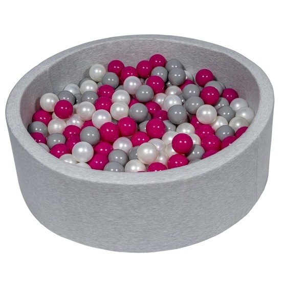 PQP Bollhav Med 200 Bollar - Pearl, Rosa Och Grå