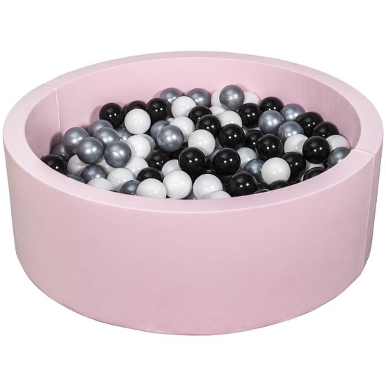 PQP Bollhav Med 200 Bollar Rosa - Svart, Vit Och Silver