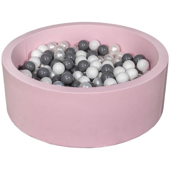 PQP Bollhav Med 200 Bollar Rosa - Vit, Pearl Och Grå