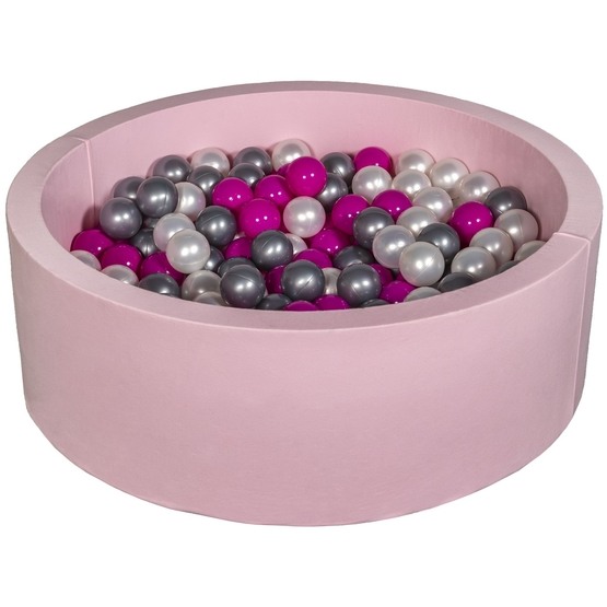PQP Bollhav Med 200 Bollar Rosa - Pearl, Rosa Och Silver