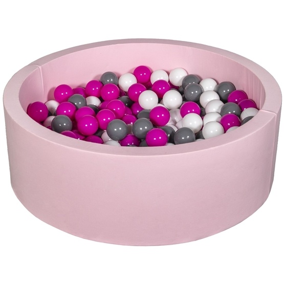Produktfoto för PQP Bollhav Med 200 Bollar Rosa - Pearl, Rosa Och Silver